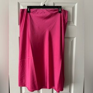 Elegant Pink Women's silk like material Skirt